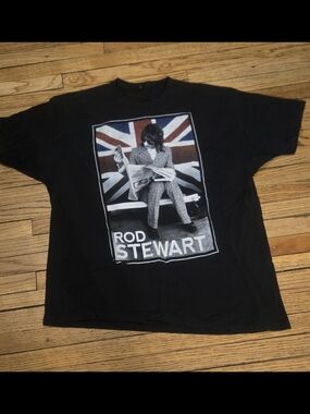 Black Rod Stewart Graphic Short-Sleeve Tee. XXL